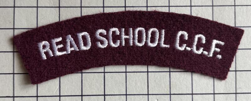 Read School North Yorkshire Cloth Combined Cadet Force (CCF) Shoulder Title Badge