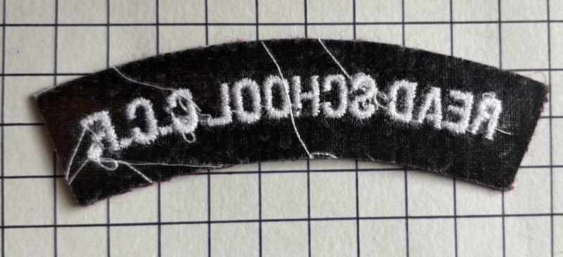 Read School North Yorkshire Cloth Combined Cadet Force (CCF) Shoulder Title Badge