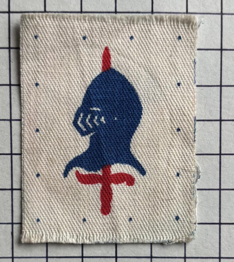 c1947-50 1st Pattern 56th (London) Armoured Division Territorial Army (TA) Printed Formation Sign Badge