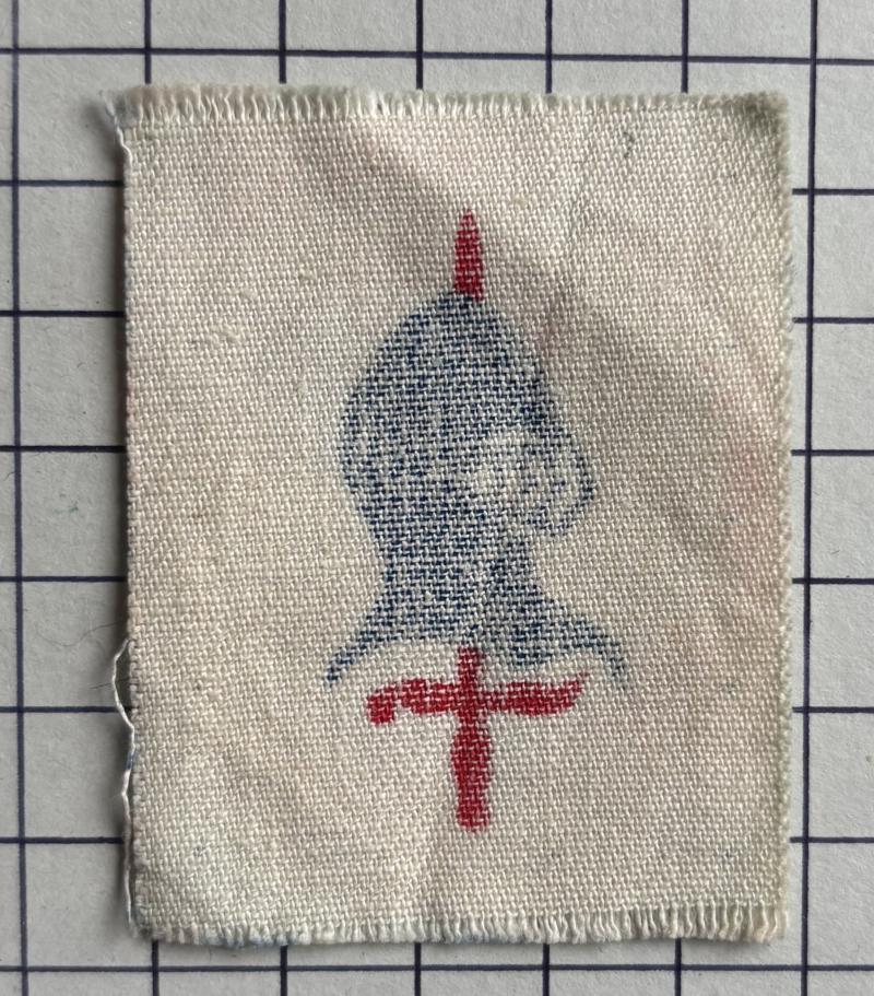 c1947-50 1st Pattern 56th (London) Armoured Division Territorial Army (TA) Printed Formation Sign Badge