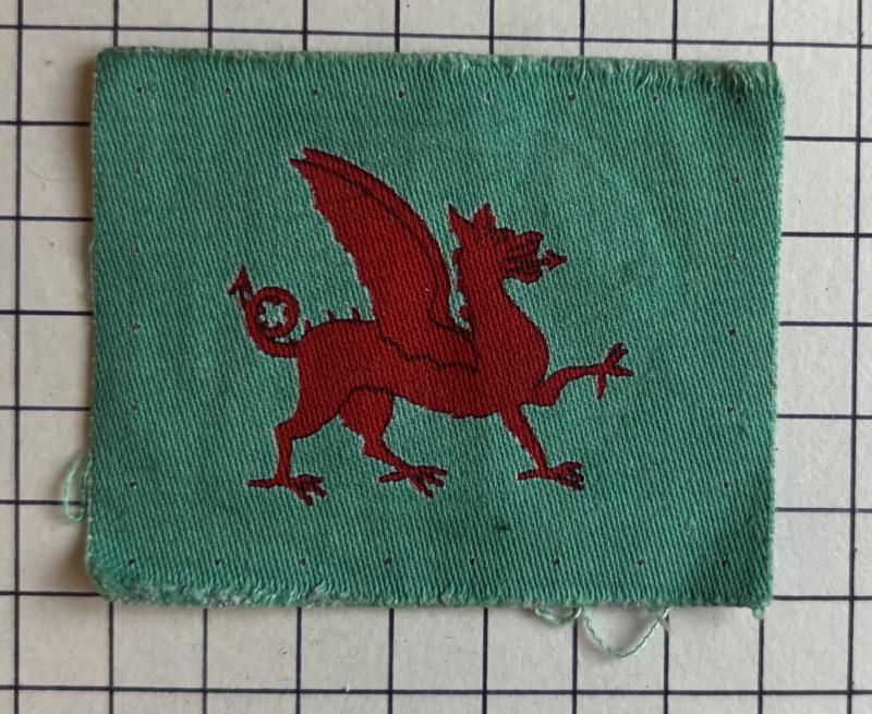 South Wales District (Western Command) Cloth Printed Formation Sign Badge