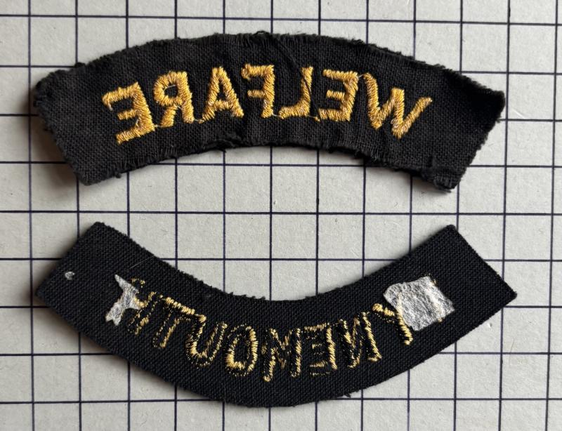 Tynemouth and Welfare Civil Defence (CD) cloth Badges