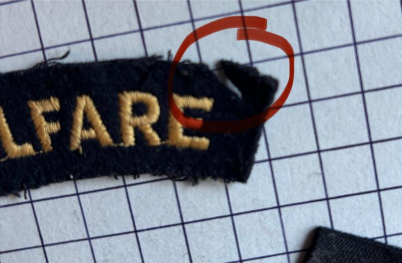 Radnorshire West Hartlepool and Welfare Civil Defence (CD) Cloth Chest Shoulder Title Badges