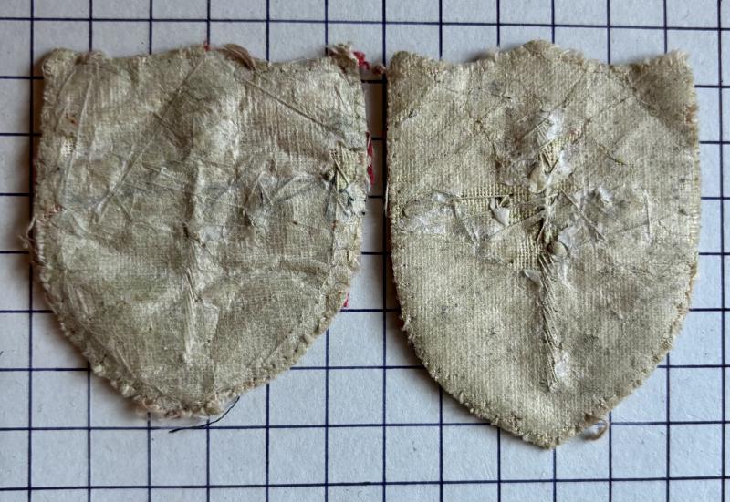 cWW2 Matched Pair of 14th Army Officer's Cloth Formation Sign Badges